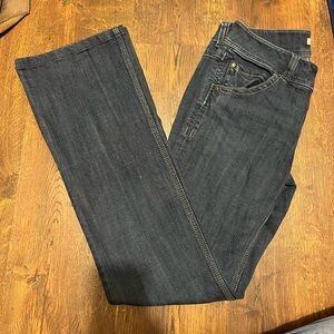 CAbi Ladies Dark Wash Straight Leg Jeans - Size 4